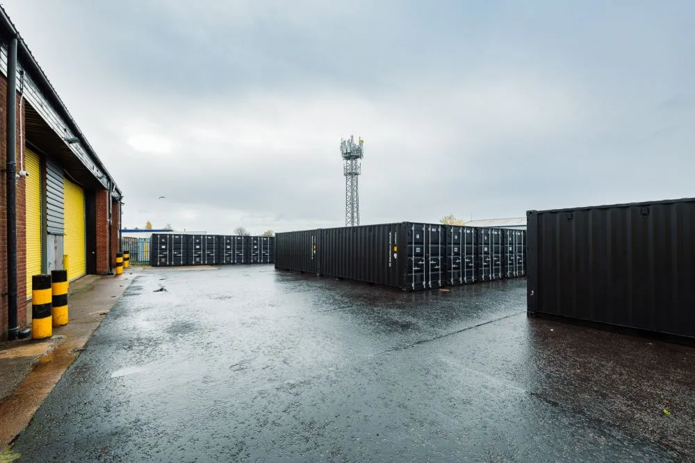 Secure drive-up self storage site at Storage Vault Coatbridge