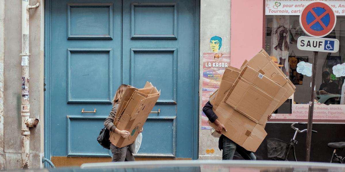 Carrying boxes for moving house storage